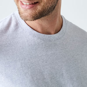 T-shirt personnalisé 100% coton respirant et écologique pour homme, manches courtes, col rond, pour la course à pied, le fitness, la musculation, le sport et la gym - Product Image 4