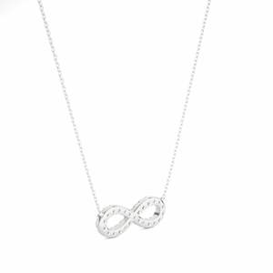 Pendentif infini serti de diamants ronds pour femmes - Product Image 4