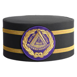 Masonic 32nd Degree 33 Scottish Rite Cap New Case Black & White Fez Cap - Product Image 5