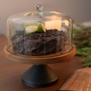 Soporte para pasteles de precios más bajos, forma redonda con acabado personalizado con tapa de cúpula de vidrio, hecho a mano indio para aperitivos, empanadas, plato para servir Deco - Product Image 3