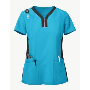 Commande en gros Costumes de gommage pour femmes Tissu antimicrobien Top Doctor Logo personnalisable Tailles Hôpital médical OEM Ensembles de gommage en gros - Product Image 1