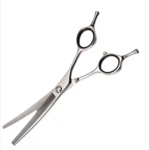 Ciseaux de toilettage pour chiens incurvés en gros avec embouts ronds de sécurité en acier inoxydable pour chiens de compagnie - Product Image 5