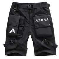 MULTIPLE CARGO BUCKLES POCKETS SHORTS SHORT Fonctionnel Multi-Pocket Hip Hop Streetwear parachute cargo shorts pour hommes