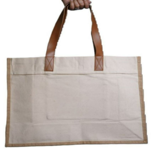 Sac fourre-tout en coton biologique 100% recyclable, logo personnalisé, imprimé à l'écran, réutilisable, avec poignée supérieure, cordon de serrage, sac de rangement en toile pour l'extérieur - Product Image 5