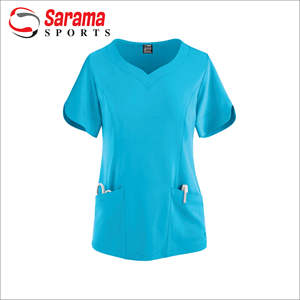 Hot Pink Uniformes De Esteticista Nurse Spandex Stretch Women Jogger Scrubs Sets Scrub Joggers - Product Image 1