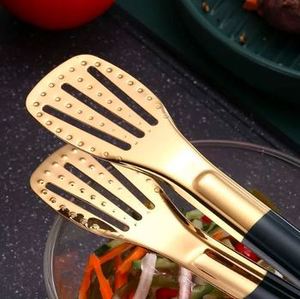 Pinzas para servir con sombra de color dorado Diseño moderno Utensilios para el hogar y la cocina Restaurante y hotel Propósito Artículos de calidad premium - Product Image 5