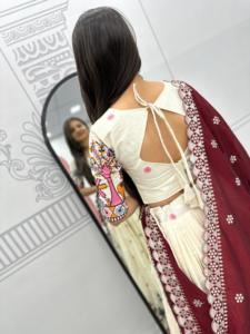 Fourniture en gros Festival Lehenga Choli avec travail de chaîne de broderie Lehenga Choli pakistanais à vendre à l'exportation - Product Image 6