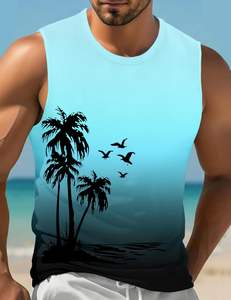 Débardeurs d'entraînement sans manches à capuche pour hommes avec t-shirt graphique pour l'entraînement sportif et musculation - Product Image 1