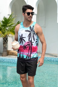 Lightweight Breathable Men's Summer Tank Top Active Wear Plus Size Knitted Moisture-Wicking Fabric Print Pattern High Street - Product Image 3