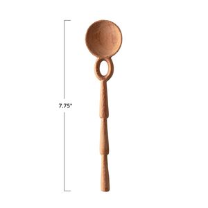 Cuillère en bois Doussie sculptée à la main cuillère à soupe ensemble de dîner 2 pièces pour la maison et le restaurant 14.5X4.5 cm - Product Image 3