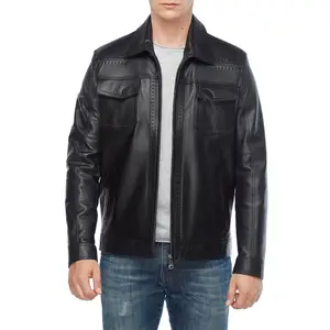 Top Trending Reasonable Price Quick Dry Men Leather Jacket Wholesale Best Supplier New Design Men Leather Jacket
