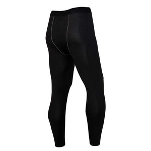 Pantalon de compression unisexe noir uni simple avec taille élastique pour le sport et les activités physiques en automne - Product Image 2