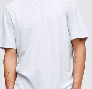 T-shirt à coupe boxy oversize tendance pour homme Épaule délavée lourde avec haut à col en O Style Streetwear - Product Image 1