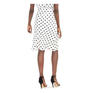 INC Gonna a tubino da donna sotto il ginocchio bianca con pois in raso confortevole taglia grande - Product Image 2