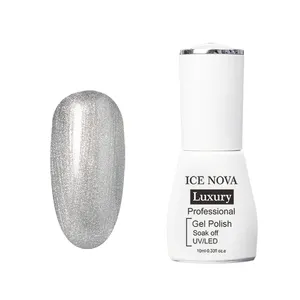 ICE NOVA Pearl Rubber Base Coat Glitter 3 In 1 Base Color Gel Factory Price With Low MOQ For Wholesale Or OEM/ODM