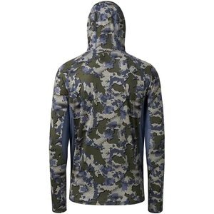 Winter Camo Hooded Pullover for Men Lightweight Breathable UPF <b>Fishing</b> Hunting Face <b>Mask</b> Digital Printing Custom OEM Available - Product Image 5