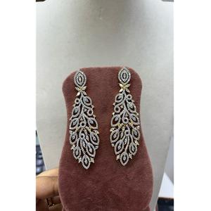 Pendientes de diamantes reales, conjunto de pendientes de piedra verde barroco clásico, joyería de latón chapada en oro para fiesta de mujer o bodas - Product Image 1