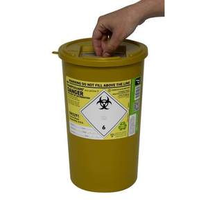 Sharpsguard 5L Yellow <b>Sharps</b> <b>Bin</b> for Waste Management - Product Image 3