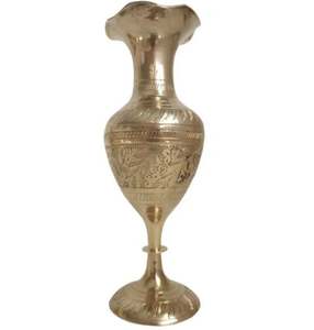 Contenedores de flores de latón de tamaño personalizado de alta calidad estándar, florero de latón completo para decoraciones modernas para el hogar, venta al por mayor de Metal - Product Image 1