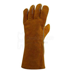 Fabricant en gros de vêtements de travail personnalisés à motifs pour la lutte contre les incendies, protection contre la chaleur, gants de soudage de sécurité en cuir personnalisés - Product Image 3