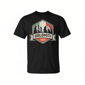 T-shirt Dolomiti Italia Mountains, design vintage randonnée et nature - Product Image 2
