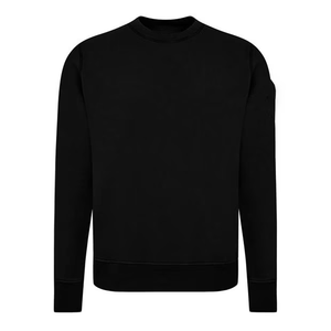 Sweat coupe ample décontracté Streetwear Style noir sweat uni unisexe vêtements de tous les jours sweat personnalisé avec Logo Service - Product Image 5