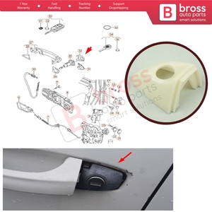 Cubierta de la palanca de la manija de la puerta delantera del conductor BDP1090 5E0837879B para Octavia Fabia MK3 - Product Image 5