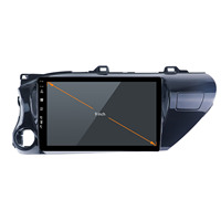 Radio con Navegación Android para Auto Toyota Hilux 2014-2018, Instalación en Marco Hilux con Volante a la Derecha, Reproductor Inalámbrico Car Play y Android Auto