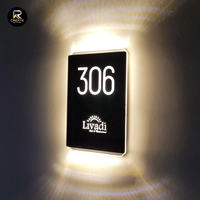 Números de Casa Iluminados LED de Alta Luminosidad con Diseño 2026, Placa con Número de Puerta de Hotel Retroiluminada, Letra con Logotipo Luminoso para Exteriores