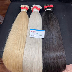 Luxury Virgin Vietnamese Human Hair Extensions Bulk Human Hair for <b>Braiding</b> Customized Colors Bulk Hair No Weft - Product Image 6