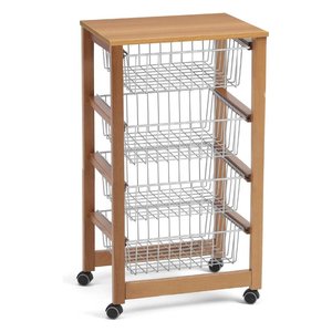 Chariot de rangement en bois de cerisier GINGERONE Arredamenti Italia - Product Image 1