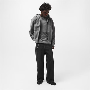 Sweat à capuche unisexe décontracté avec poche avant Pull-over uni Sweat à capuche zippé personnalisé en polaire brossée douce pour le confort hivernal - Product Image 6