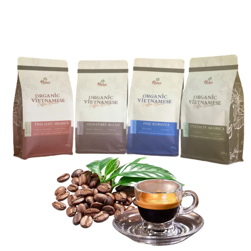 ロブスタベトナムコーヒーローストS14S16S18豆0.5Kgリッチアロマメロウ味強力な輸出品質OEM/ODM工場直接