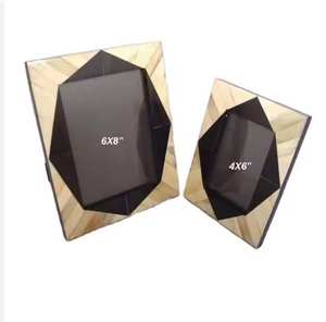 Cadre photo rond classique personnalisable en incrustation d'os pour la décoration de la maison, de l'hôtel et du salon en Inde - Product Image 6