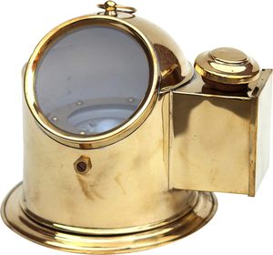 Handmade Shiny Brass Binnacle Helmet <b>Compass</b> Gimballed <b>Vintage</b> Maritime Nautical Decor Modern Sculpture - Product Image 3