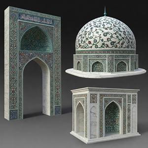 Marbre naturel de qualité supérieure, motifs islamiques pour l'intérieur et l'extérieur des mosquées, design moderne, sculpté à la main, résistant aux intempéries, personnalisable - Product Image 1