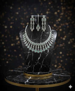 Traditional AD <b>Bridal</b> Jewellery <b>Set</b> for Women Wedding Partywear <b>Necklace</b> Earrings Premium Fashion Jewelry Gift Collection - Product Image 4