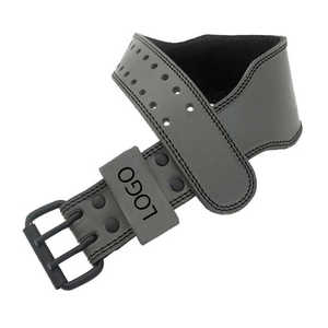 Unisex เข็มขัดหนังวัวแท้กันลื่นสำหรับยกน้ำหนักและฝึกออกกำลังกายพิมพ์โลโก้ได้ตามต้องการ - Product Image 1