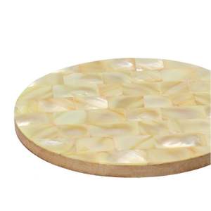 Elegant God Grace Craft Mother of Pearl <b>Tea</b> <b>Plate</b> Shell Inlay Coaster with Custom Logo Durable European Style Premium Design - Product Image 6