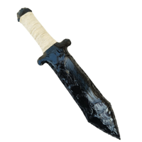 Arme en cristal artisanale d'épée romaine d'obsidienne noire, outil de protection spirituelle, décor métaphysique, cadeau symbolique