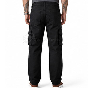 <b>Lightweight</b> <b>Cargo</b> Pants Modern Straight Leg Design Button Closure Side Pockets Custom Color Outdoor Casual <b>Trousers</b> - Product Image 3