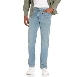 กางเกงยีนส์ผ้ายีนส์สำหรับผู้ชาย,กางเกงยีนส์ทรงตรงยืดหยุ่นปรับแต่งได้แบบลำลอง - Product Image 2