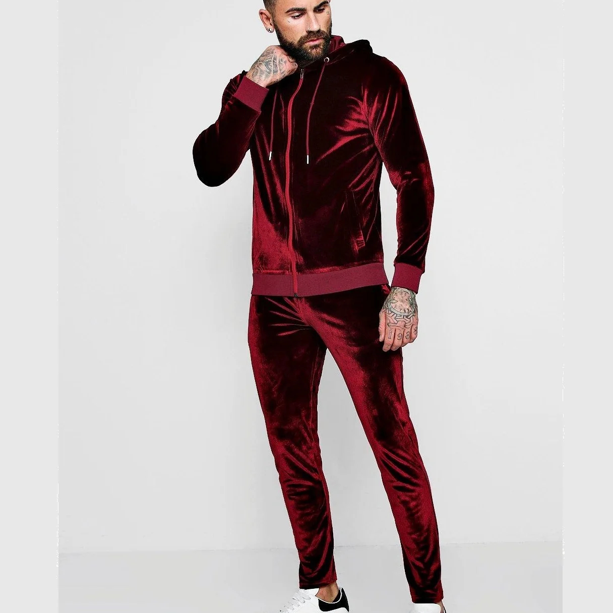Best Selling Premium Quality Yellow Velour Tracksuit For Active