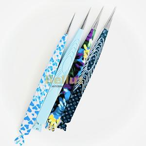 Pince à épiler d'extension de cils à pointe en fibre de gros Conception d'isolation à pointe droite avec prise en main parfaite et logo de marque privée personnalisé - Product Image 3