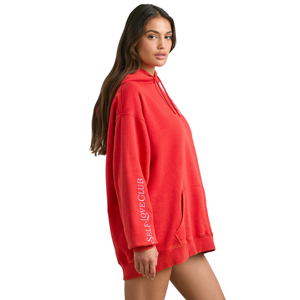 Sudadera con Capucha Extra Grande de Felpa Gruesa 100% Algodón Personalizada para Mujer, con Logotipo Frontal, Diseño Impreso en 3D Ecológico y Cómodo - Product Image 3