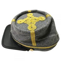 Gorra de Camuflaje Digital con Bordado a Mano de Algodón y Poliéster Ajustable para General de Infantería Confederado Civil