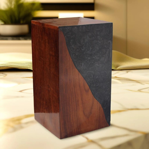 Urn <b>Box</b> Handmade Rosewood & Resin Black urn <b>box</b> for human ashes personalized memorial <b>keepsake</b> <b>box</b> for human ash urns for bury - Product Image 3