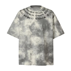 Custom Summer Streetwear Unisex T-Shirt Men Drop Shoulder Regular Fit Solid Quick Dry 100% Cotton Knitted O-<b>Neck</b> 180g - Product Image 1