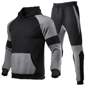 Fitness Gym Wear 100% algodón polar entrenamiento chándal para hombre conjunto de dos piezas chándales transpirable Unisex Jogging traje para hombres - Product Image 2