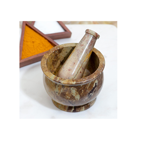 Mortero y Maja de mármol de granito natural de alta calidad, utensilios esenciales de cocina, juego de mortero y Maja - Product Image 2